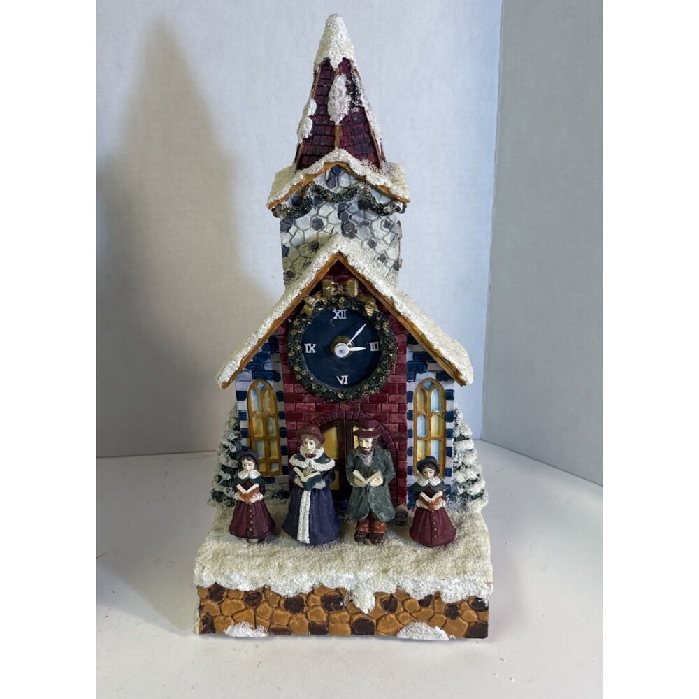 HOUSE OF LLOYD Carolers Cathedral Clock Christmas Around the World Box 3152 Work